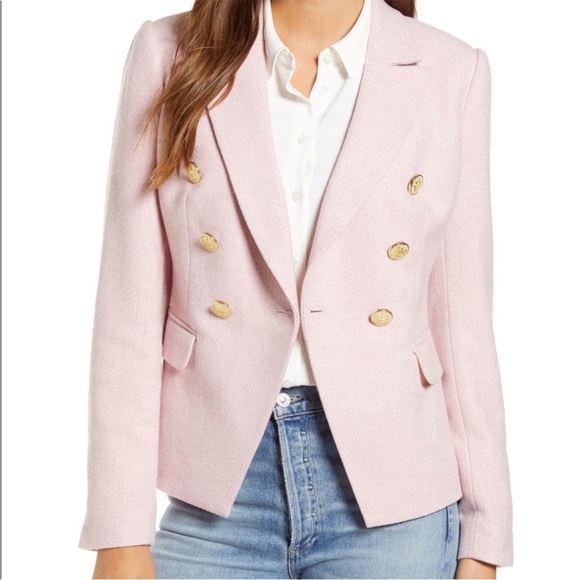 Rachel Parcell Jackets & Blazers - Rachel Parcell Pale Pink Double-Breasted Blazer
